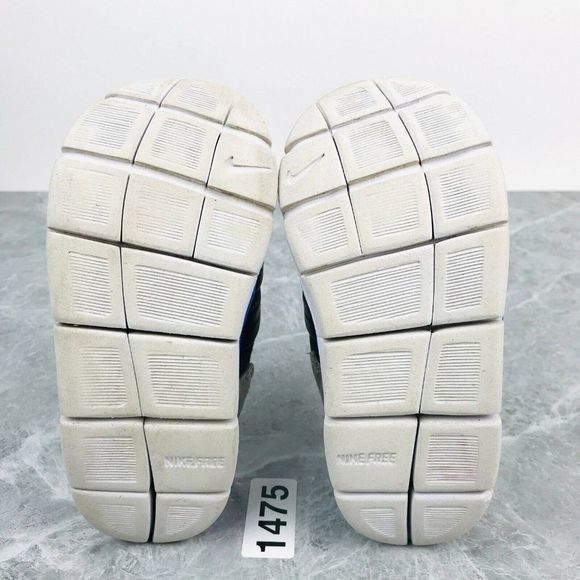 Nike Dynamo Free Volt TD‎ Toddler Size 9C Shoes Black Blue Sneakers 343938-012 - Picture 9 of 9